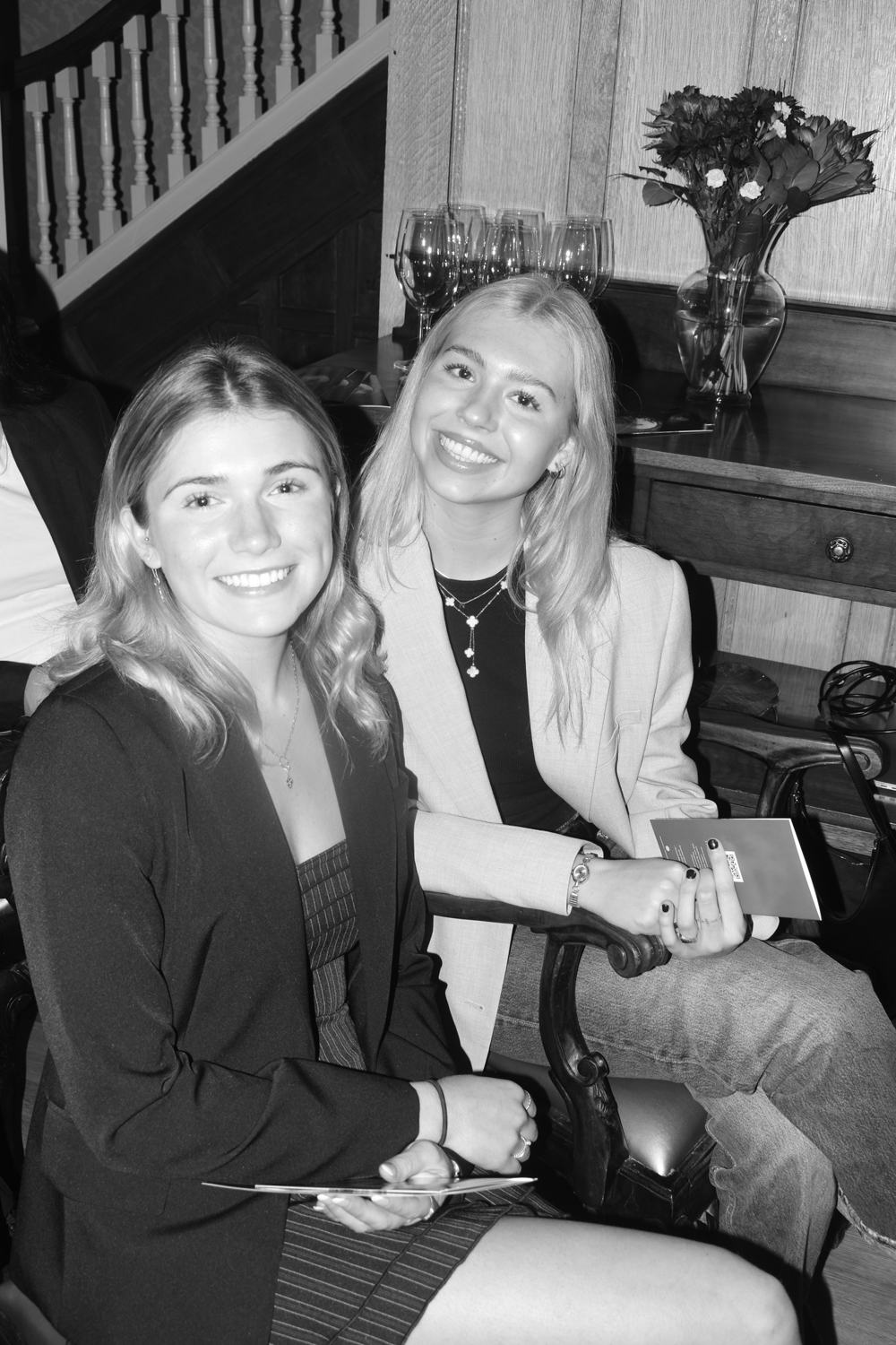 Two members at an evening event
